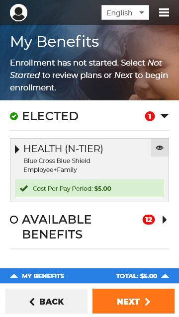 Screenshot - New Mobile Benefits Selected