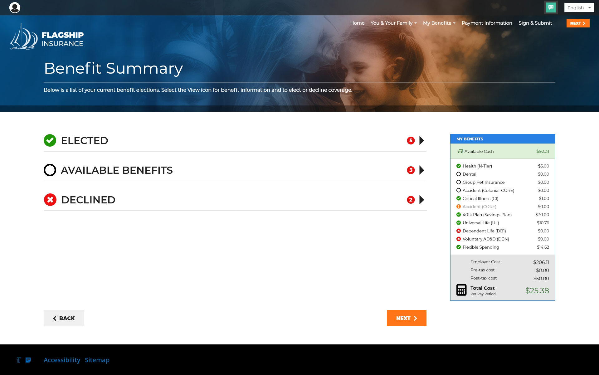 Screenshot - New Enrollment Desktop design